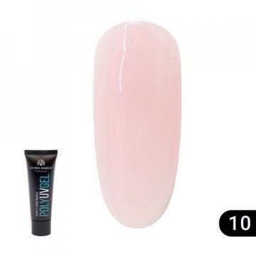Полигель (акригель) poly uv gel eln global fashion №10 30 мл,прозрачный розовый
