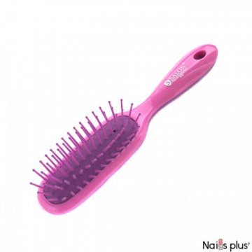 Расческа SALON Professional массажная глянец розовый-сирень