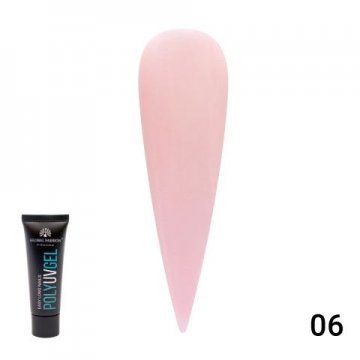 Полигель (акригель) poly uv gel eln global fashion №06 30 мл, светло-сиреневый