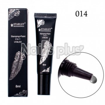 Гель-краска 2в1 Starlet 8ml серебро