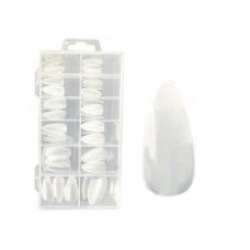 Гелевые накладные типсы (120шт) матово-прозрачные JP-019-4#