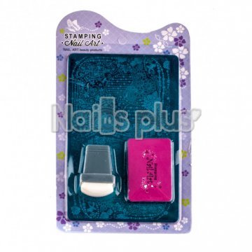 Набор для стемпинга 3в1 с большой пластиной