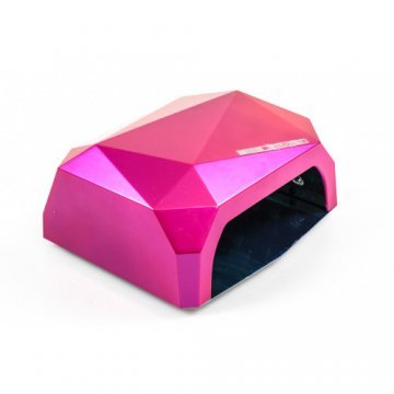 Лампа LED+CCFL многогранник 36 Вт сенсорная малиновая