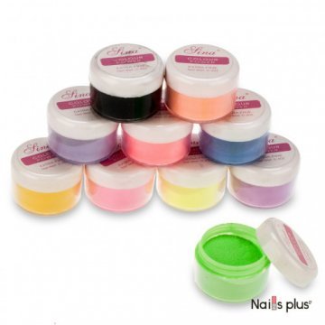 Набор акриловых пудр Lina, цветной, 10 шт, 0062695